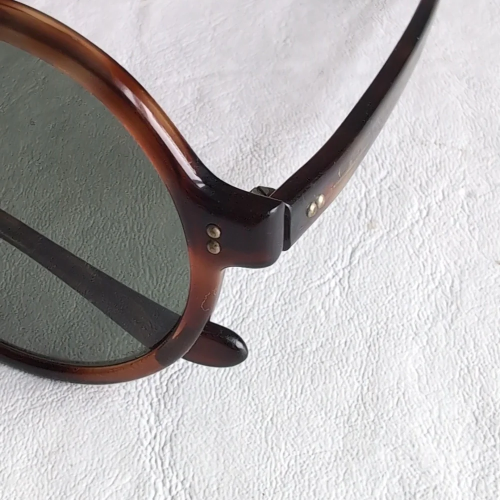 Bausch & Lomb Vintage Rare Sintra Large Round Sunglasses Tortes Shell Colorway